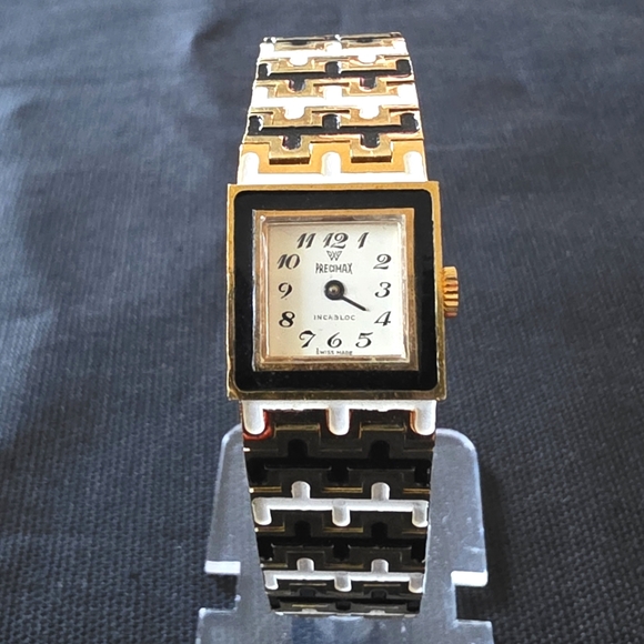 VTG Precimax Square Mechanical Watch Gold Plated 17 Jewels For Parts Or Repair